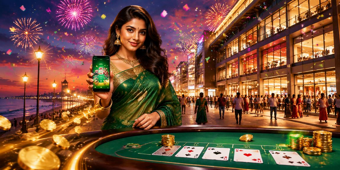 Teen Patti table with players in an Indian setting